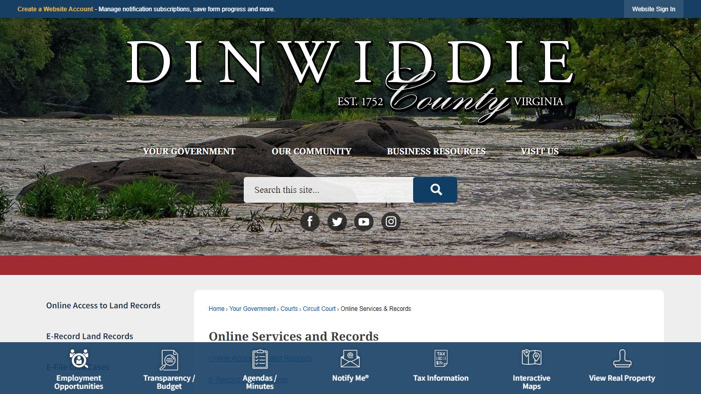 Online Services and Records - Dinwiddie County, VA